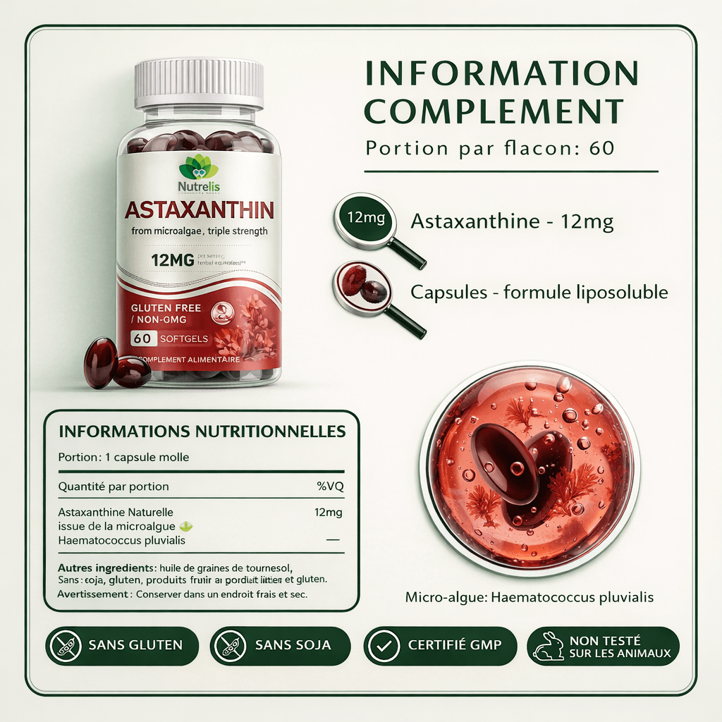 Guide complet sur l'Astaxanthine : tout ce que vous devez savoir