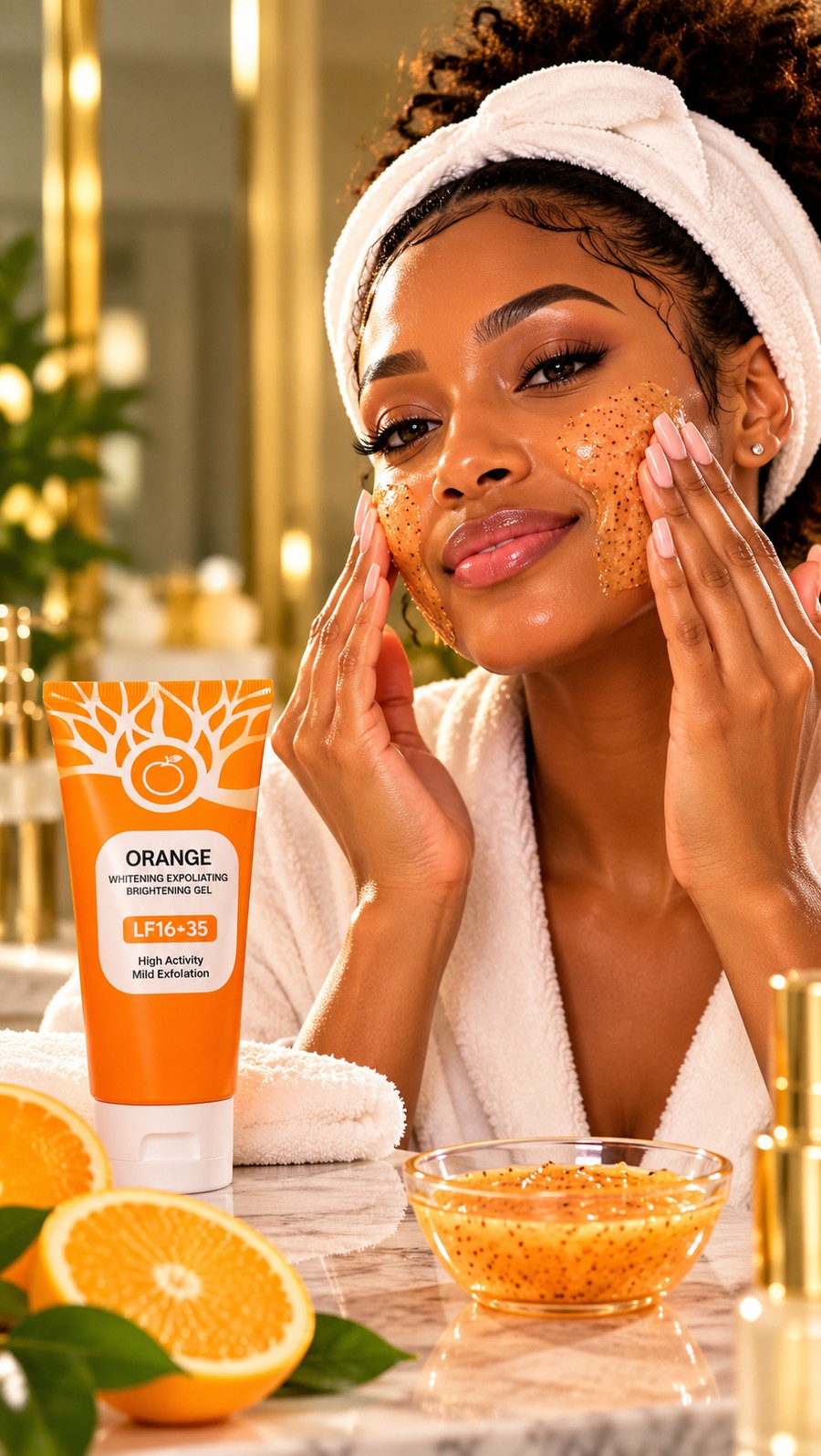 Application du gel exfoliant NUTRELIS